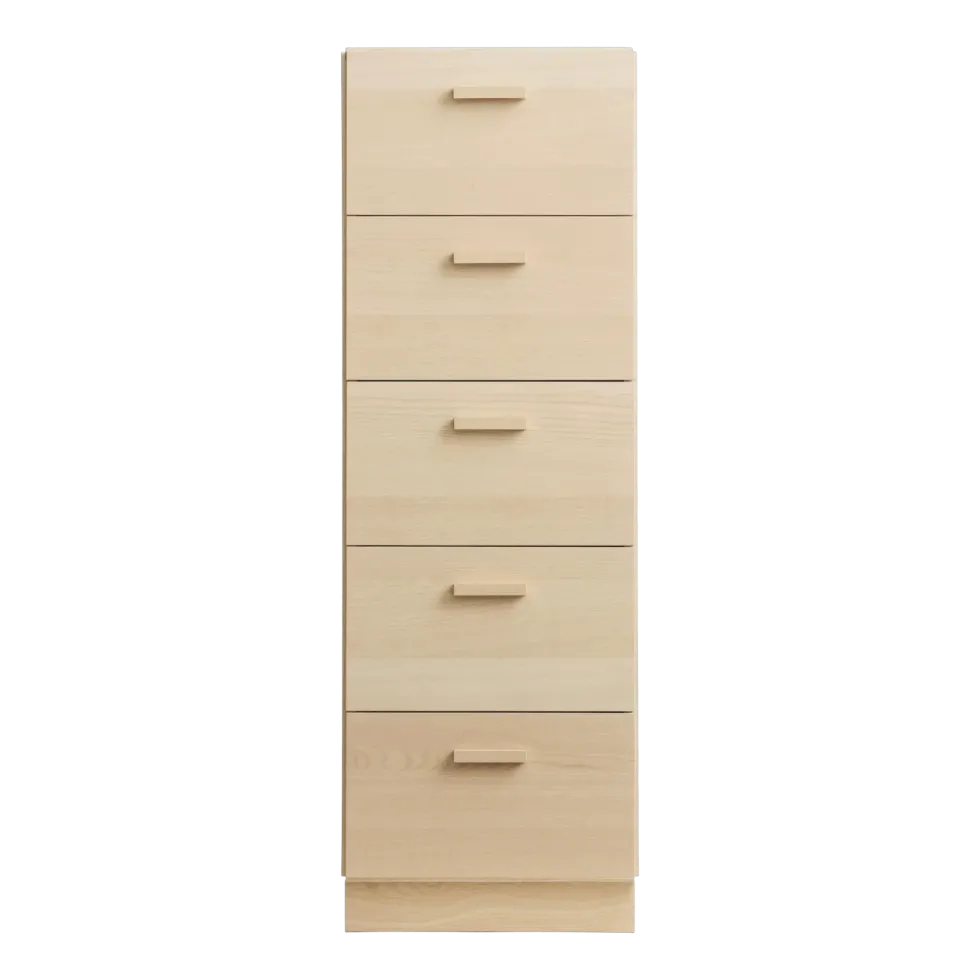 Chiffonier et plinthes en bois mdf frêne 41x121,5cm Relief - String furniture