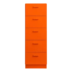 Chiffonnier et plinthes en bois mdf orange 41x121,5cm Relief - String furniture