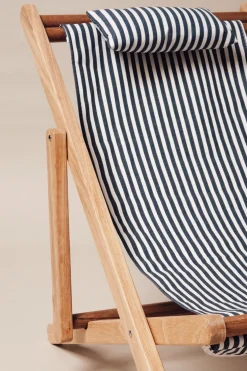 Chilienne pour enfants bleue à fines rayures blanches Mini Sling Chair - Business & Pleasure