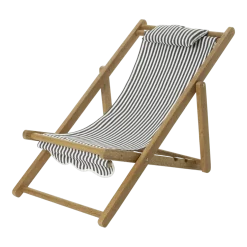 Chilienne pour enfants bleue à fines rayures blanches Mini Sling Chair - Business & Pleasure