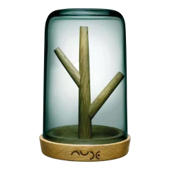 Coffret à bijoux Blossom Vert avec base en chêne Nude Glass