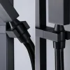 Colonne de douche thermostatique moderne en laiton noir Sirius - Kroos