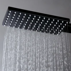 Colonne de douche thermostatique moderne en laiton noir Sirius - Kroos