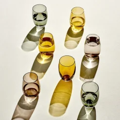 Colored O Set of 4 Glasses Amber - Nude Glass