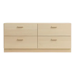 Commode basse et plinthes en bois mdf frêne 123x53,4x41cm Relief - String furniture