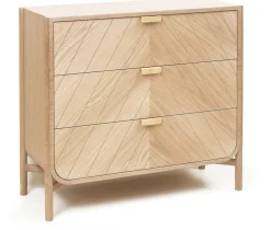 Commode en chêne naturel 100 x 40 x 90 cm Marius - Hartô