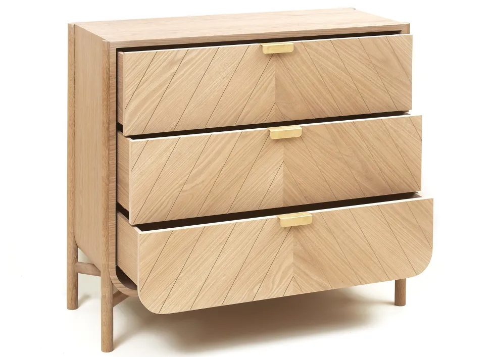 Commode en chêne naturel 100 x 40 x 90 cm Marius - Hartô