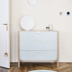 Commode en chêne naturel 100 x 40 x 90 cm Marius - Hartô