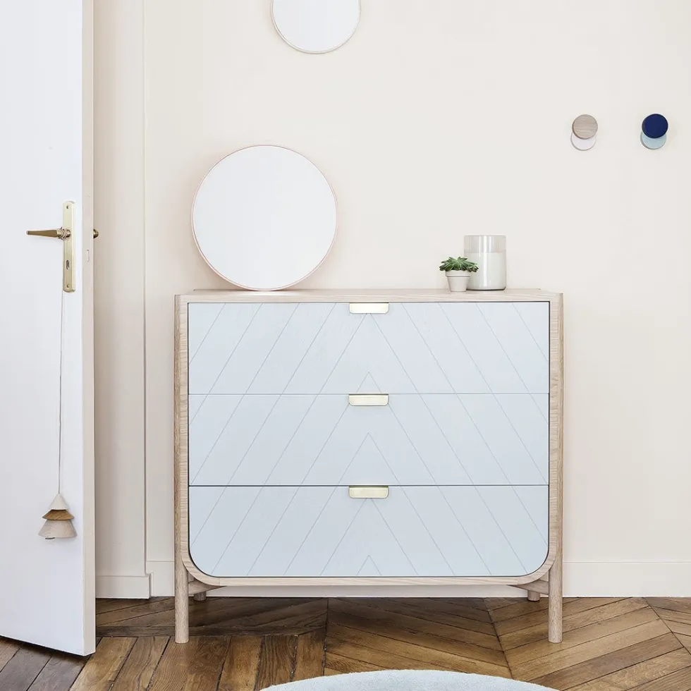 Commode en chêne naturel 100 x 40 x 90 cm Marius - Hartô