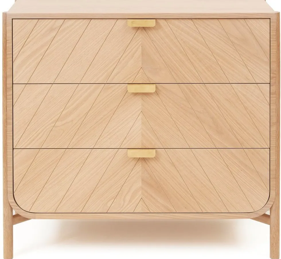 Commode en chêne naturel 100 x 40 x 90 cm Marius - Hartô