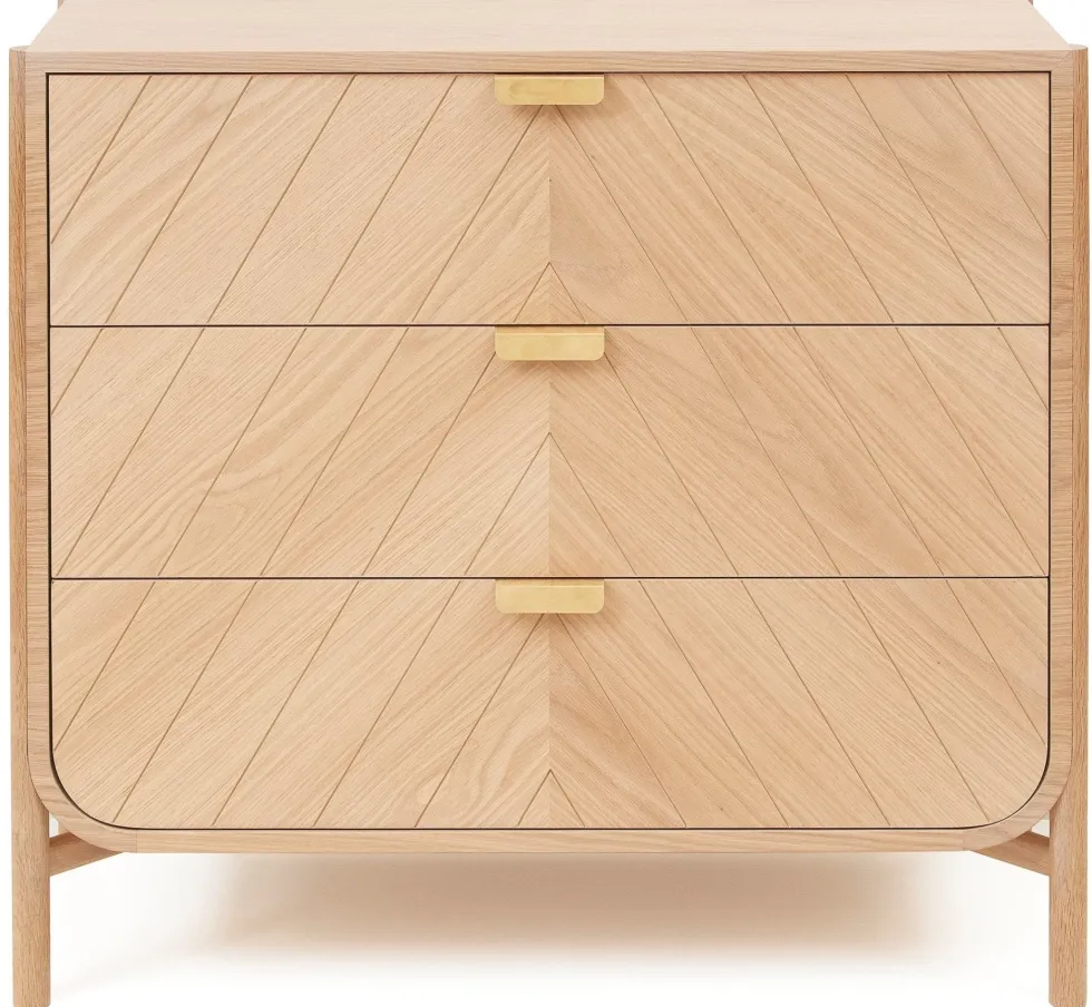 Commode en chêne naturel 100 x 40 x 90 cm Marius - Hartô