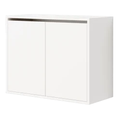 Commode haute avec portes en bois blanc 62,4cm - New Works