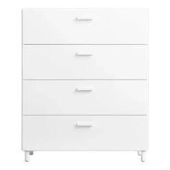 Commode large en bois mdf blanc 82x98,7x41cm Relief - String furniture
