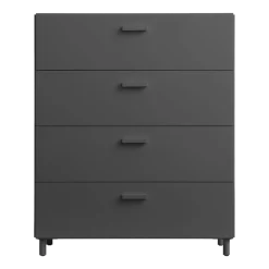 Commode large en bois mdf gris 82x98,7x41cm Relief - String furniture