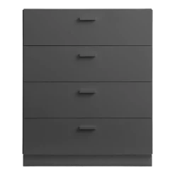 Commode large et plinthes en bois mdf gris 82x99x41cm Relief - String furniture