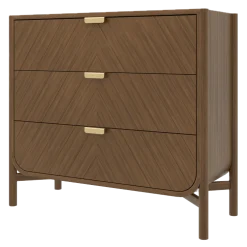 Commode à tiroirs en chêne teinté 100 x 40 x 90 cm Marius - Hartô