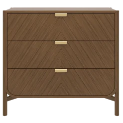 Commode à tiroirs en chêne teinté 100 x 40 x 90 cm Marius - Hartô