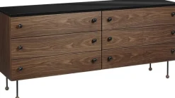 Commode 6 tiroirs en noyer 62 Dresser - Gubi