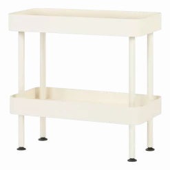 Console avec double plateaux en acier beige Nolle - noo.ma