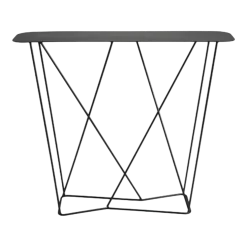 Console 100 cm en acier noir Philéas - Resistub