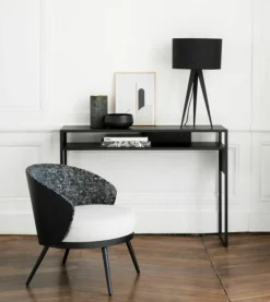Console 120 cm en métal noir Arlequin Modèle d'exposition - Resistub