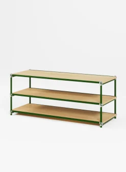 Console en bois et acier vert 130x50x53cm - Custom Form