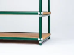 Console en bois et acier vert 130x50x53cm - Custom Form