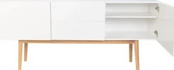 Console en chêne et bois mdf blanc 160cm Dressoir - Zuiver