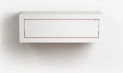Console murale en bouleau teinté blanc 80x27x40cm Fläpps Box - Ambivalenz