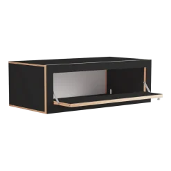 Console murale en bouleau teinté noir 80x27x40cm Fläpps Box - Ambivalenz