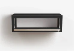 Console murale en bouleau teinté noir 80x27x40cm Fläpps Box - Ambivalenz