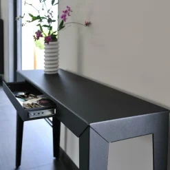Console à tiroir baby pink finition mate 103 cm Zef - Matière Grise
