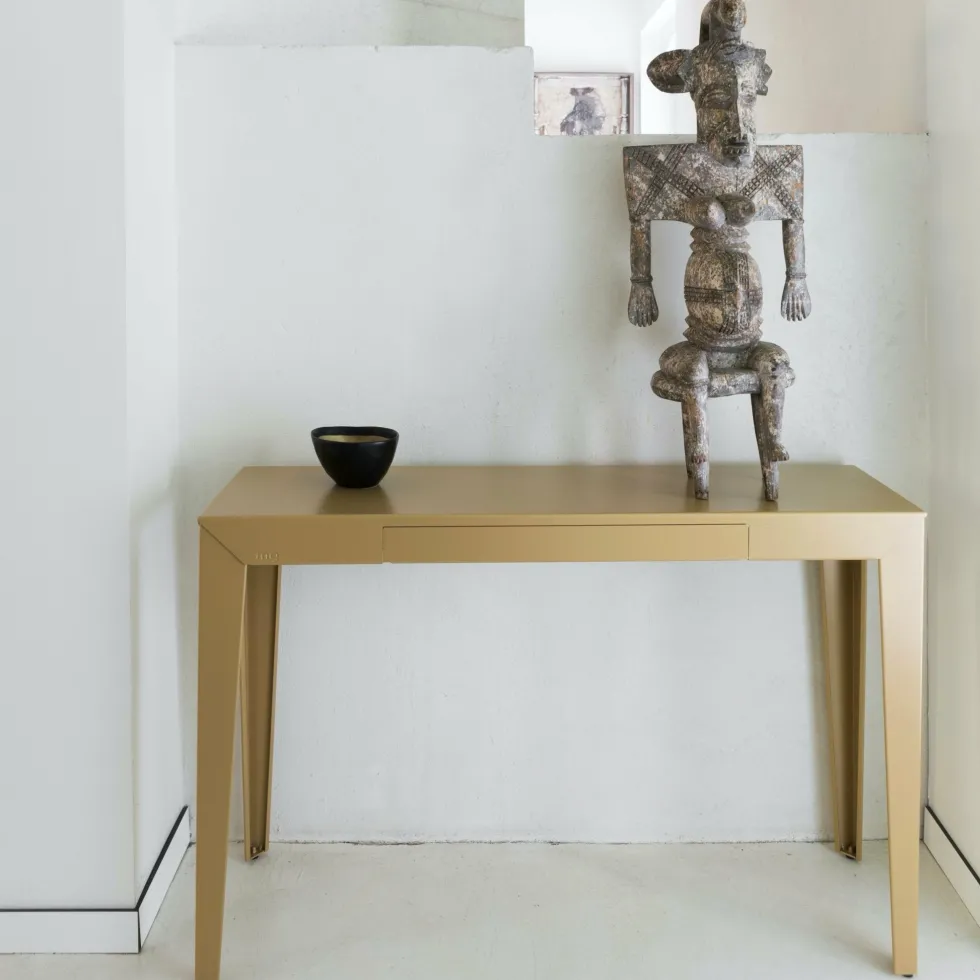 Console à tiroir baby pink finition mate 103 cm Zef - Matière Grise