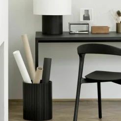 Corbeille à papier Roller Max noire en acajou - Ethnicraft Accessories