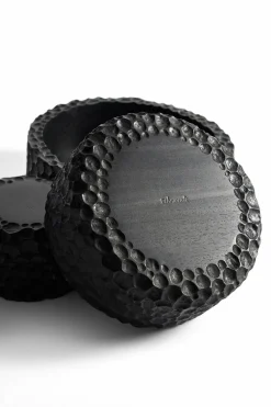 3 Corbeilles en acajou noir Chopped - Ethnicraft Accessories