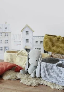 Couffin en crochet beige et matelas Moses - Happy Moses