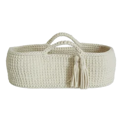 Couffin en crochet beige et matelas Moses - Happy Moses