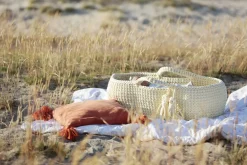 Couffin en crochet beige et matelas Moses - Happy Moses