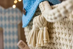 Couffin en crochet beige et matelas Moses - Happy Moses
