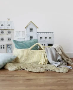 Couffin en crochet beige et matelas Moses - Happy Moses