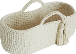 Couffin en crochet beige et matelas Moses - Happy Moses