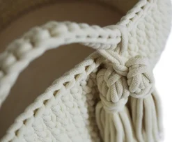 Couffin en crochet beige et matelas Moses - Happy Moses