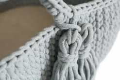 Couffin en crochet gris clair et matelas Moses - Happy Moses