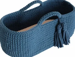 Couffin en crochet pétrole et matelas Moses - Happy Moses