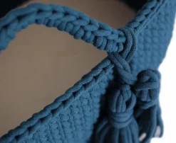 Couffin en crochet pétrole et matelas Moses - Happy Moses