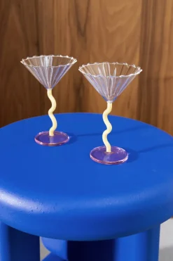 2 Coupes à champagne caramel 17 cm Curve - &Klevering