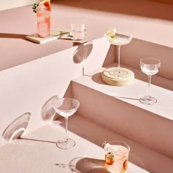 2 Coupes de champagne en cristal sans plomb Savage - Nude Glass