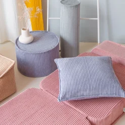 Coussin carré en velours côtelé blueberry 45cm Cushion - Wigiwama
