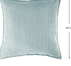 Coussin carré en velours côtelé peppermint green 45cm Cushion - Wigiwama
