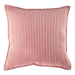 Coussin carré en velours côtelé rose 45cm Cushion - Wigiwama